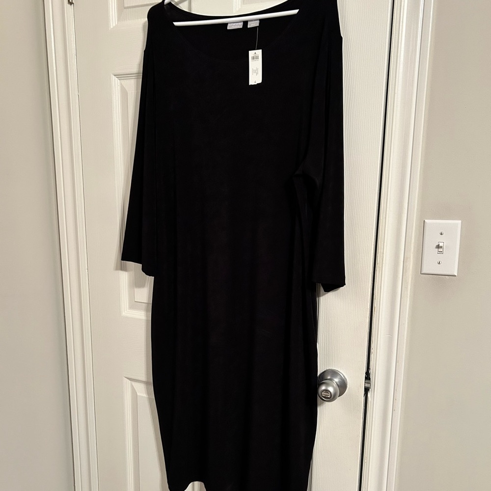 Chico’s Travellers Dress black size 4.  3/4 sleeves. Never worn. Mint condition